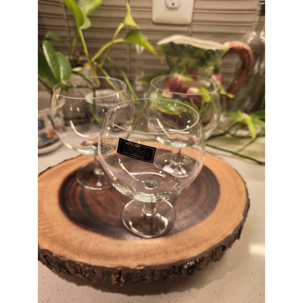 3 Toscany Hand Blown Balloon Glasses - Picture 10 of 14